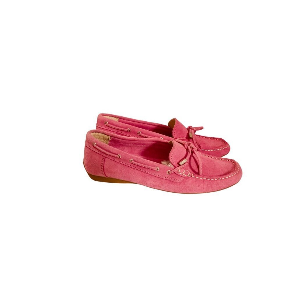 Carvella suede loafer car shoe pink excellent throughout size 10